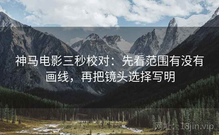 神马电影三秒校对：先看范围有没有画线，再把镜头选择写明